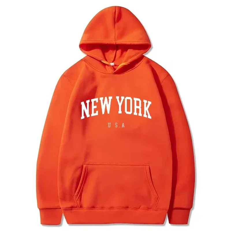 Women New York U.S.A City Hoodies Fashion Letter Printed Graphic Sweatshirts Loose CasuaMen l Harajuku Hooded Pullover Sportwear — image 19