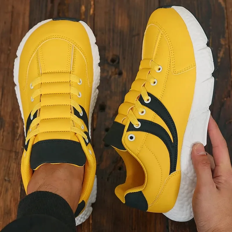 Men Women Leather Breathable Casual Sneakers Lightweight Soft Sole Loafers Daily Commute Walking All Day Comfort Running Shoes
