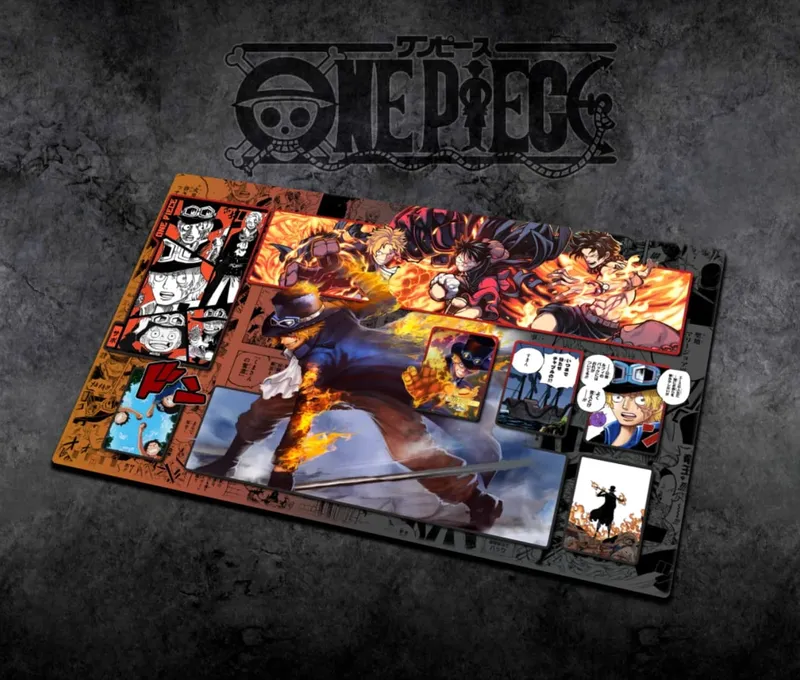 60*35cm Anime One Piece OPCG GAME Card Siri Komik PlayMat Empat Maharaja Baharu Mengajar Shankusu Buggy Luffy Mainan Koleksi Helikopter — image 27