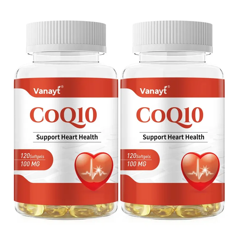 120pcs Coenzyme Q10 100mg Capsules Support Heart Cardiovascular Health Boost Energy Antioxidant Supplement — image 8