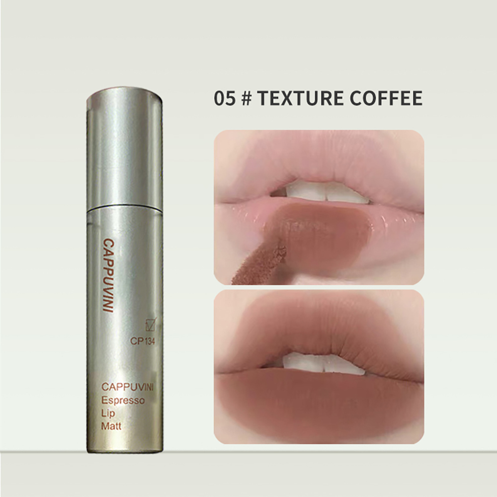 Cappuvini Espresso Matte Lipstick Velvet Lip Glaze Waterproof Long-lasting Texture Smooth Glossy Makeup Setting Lip Color — image 14