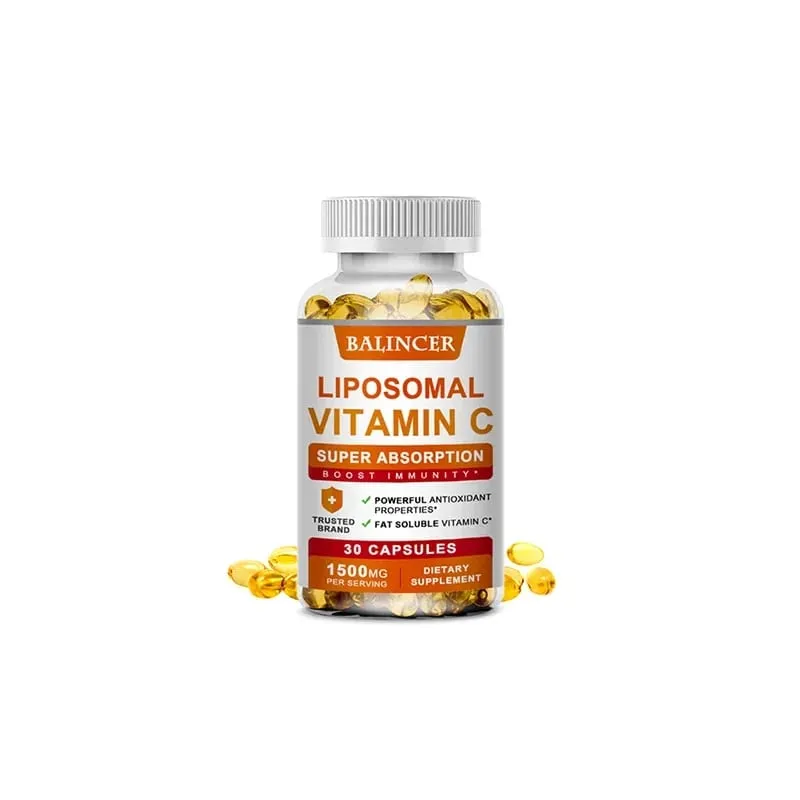 Liposomal C-vitamin 1500mg højabsorption C-vitamin immunsystem og kollagen Højpotens fedtopløselig ascorbinsyretilskud