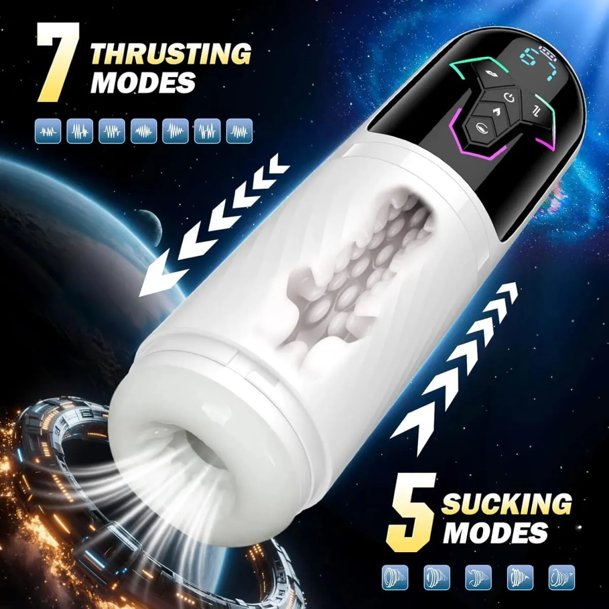 Heating Automatic Male Masturbator AI & APP Control Blowiob Machine Pocket Pussy Penis Pump LCD Display Sex Toys for Men
