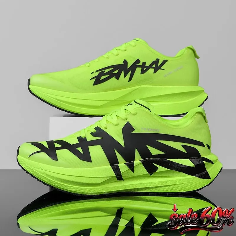 Men Running Shoes Air Cushion Jogging Shoes Carbon Board Marathon Sports Breathable Lightweight Women's Nonskid Casual Sneakers — image 1