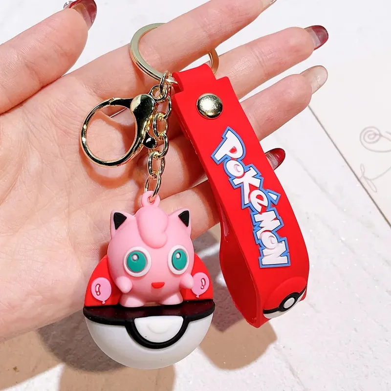 40 Style Wholesale Anime Pokémon Pikachu Eveen Keychain Cartoon Cute Charizard Keyring Student Backpack Car Key Chain Toys Gifts — image 28