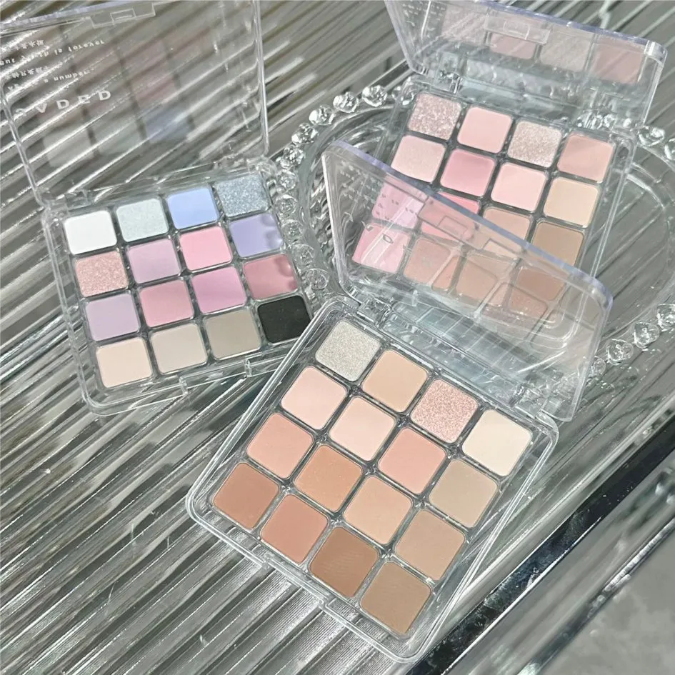 16 Color Eyeshadow Palette Matte Low Saturation Waterproof Glitter Blue Eye Shadow Long Lasting Pink Eyes Makeup Korean Cosmetic — image 5