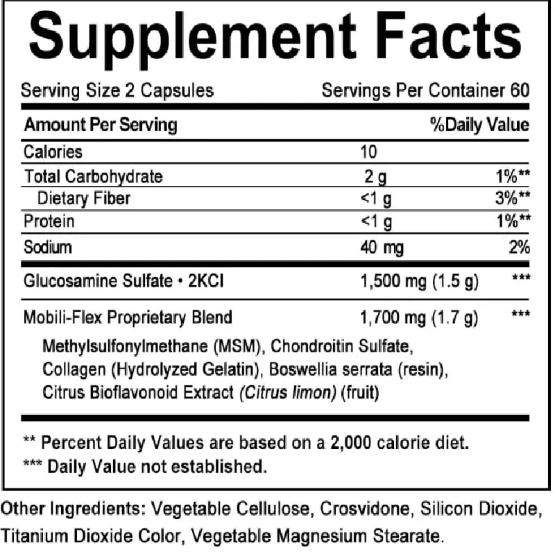 Glucosamine Chondroitin MSM - for Joint and Knee Health Immune System Non-GMO 120 Capsules — image 3