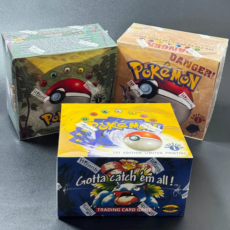 Pokémon Booster Packs Base Fossil Jungle 9 single bags 1 pack/11 Cards and Booster Box 3 1Box/36 Packs models Proxy Game Cards