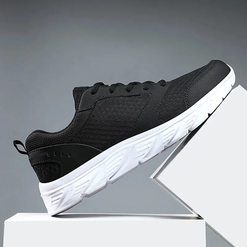 Men's Casual Sports Shoes Men's Shoes Black Mesh Breathable Running Shoes Men's Soft Bottom Light Flat Bottom Work Shoes — image 6