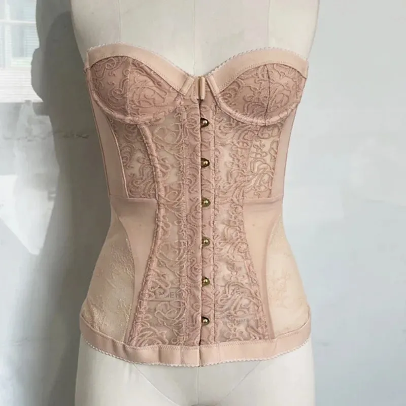 Spicy Girl Sexy Tight Corset Sexy Lace Hollow Out Sleeveless Strapless Tube Top 2025 Summer Fashion Women Street Trendy Tanks — image 9