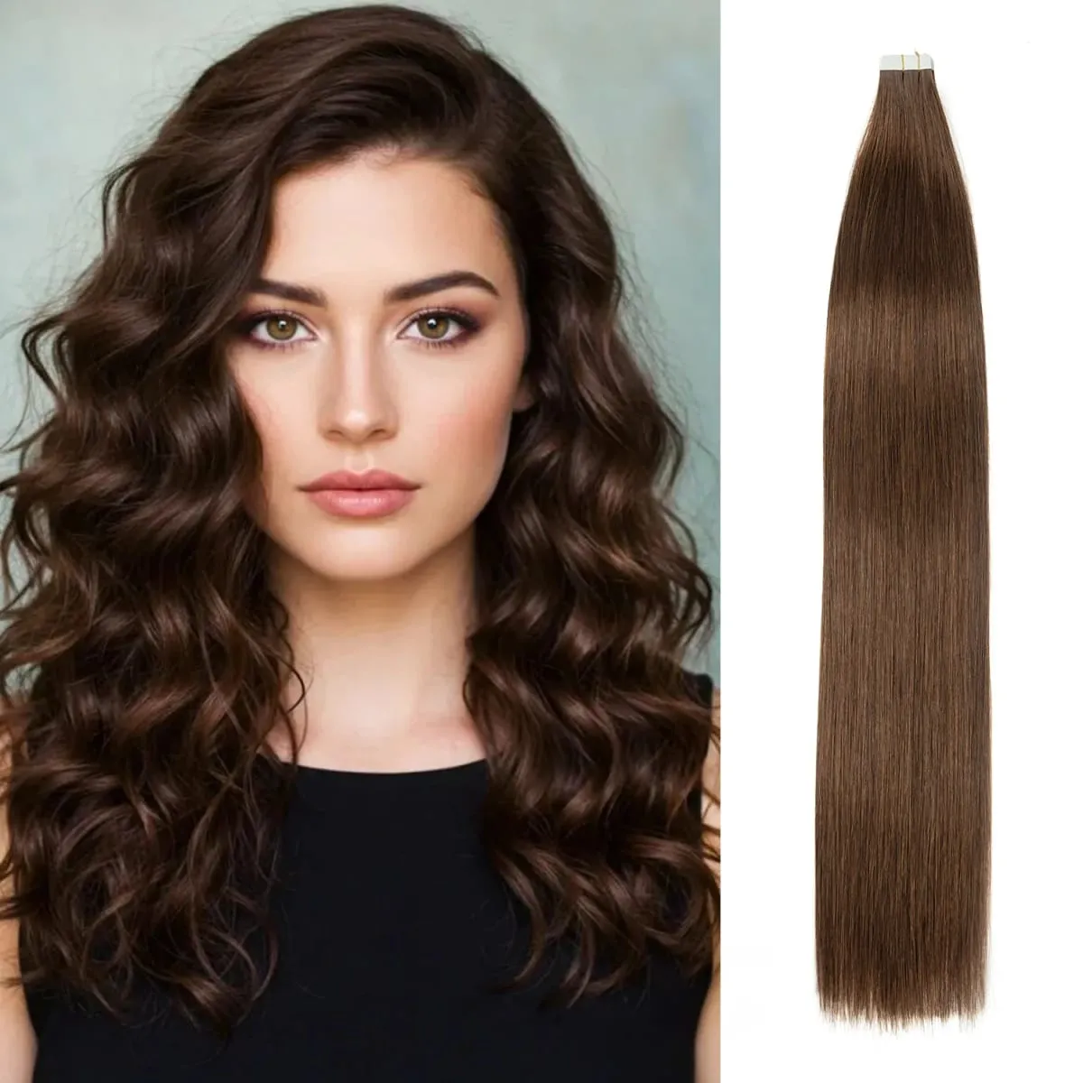 Straight Invisible Skin Weft Tape ins Extensions Human Hair Tape in Hair Extensions Real Human Hair 20pcs Remy Hair Extensions