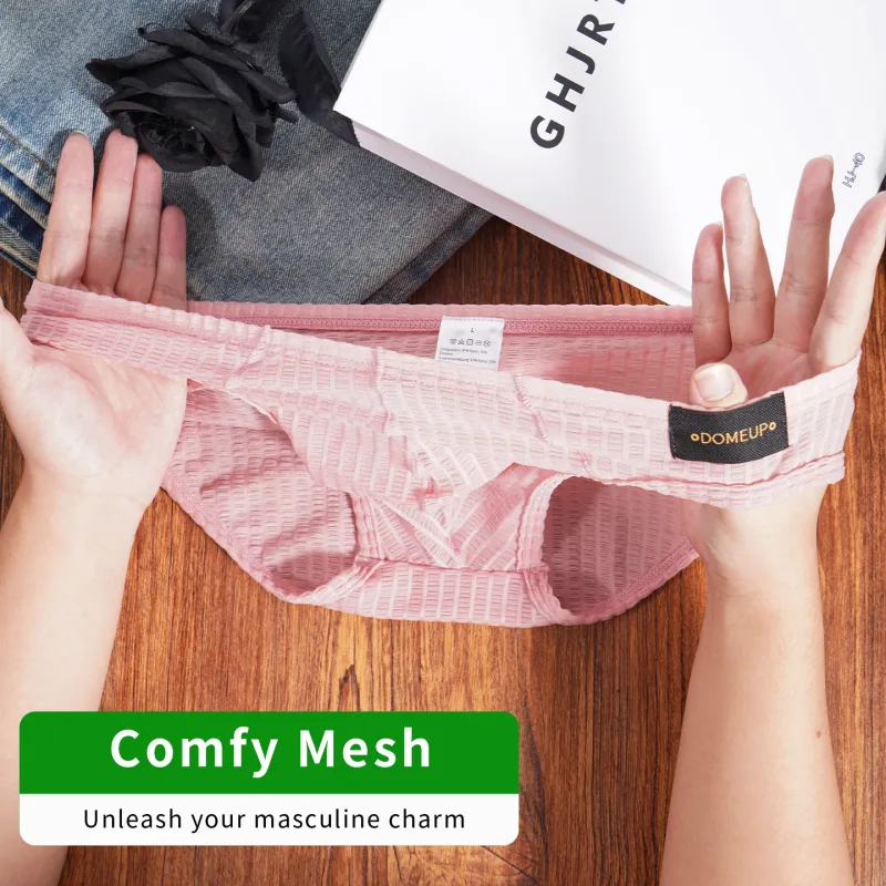 Men's Underwear Ribbed Texture Mens Brief Nylon Elastane Underpants Lightweight Thin Comfortable Male Triangle Underwear M‑XXL — image 22