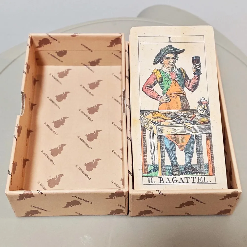 78 Pcs Double-embossed Cards Tarot Soprafino 1830 Vintage Italian Tarot Deck in Rigid Box Historical Reproduction — image 2