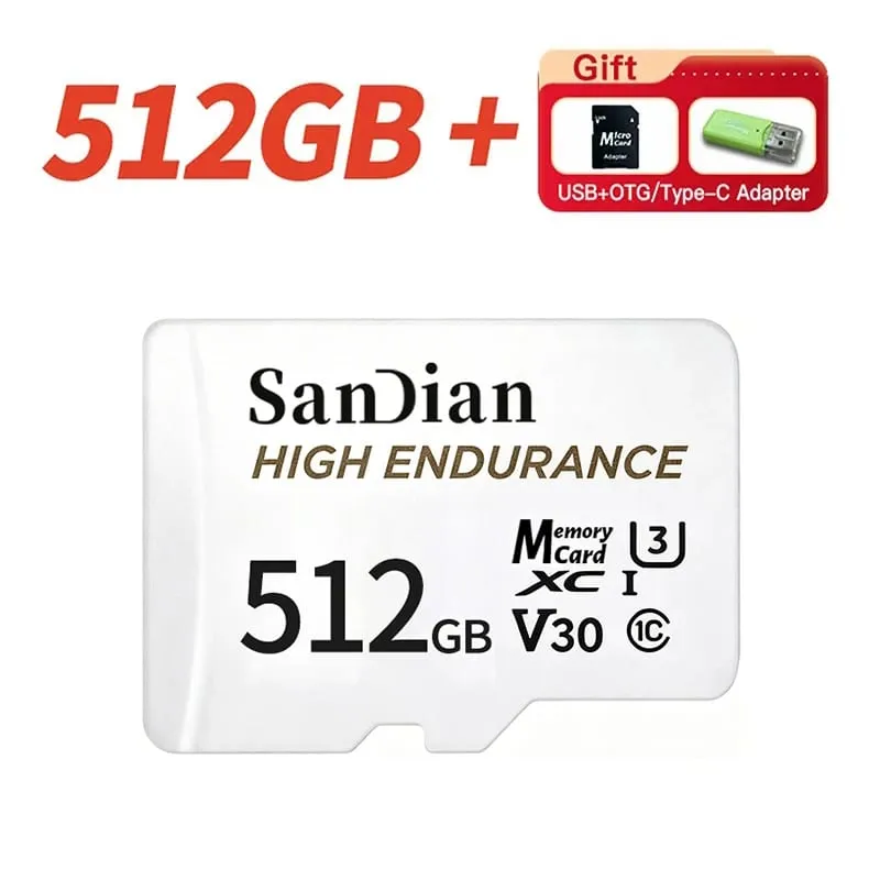 Kad Memori SD TF Mikro Asal Kelas 10 128GB 256GB U3 V30 Kad Memori Denyar Berkelajuan Tinggi Video A2 4K untuk Kamera PC Samrtphone