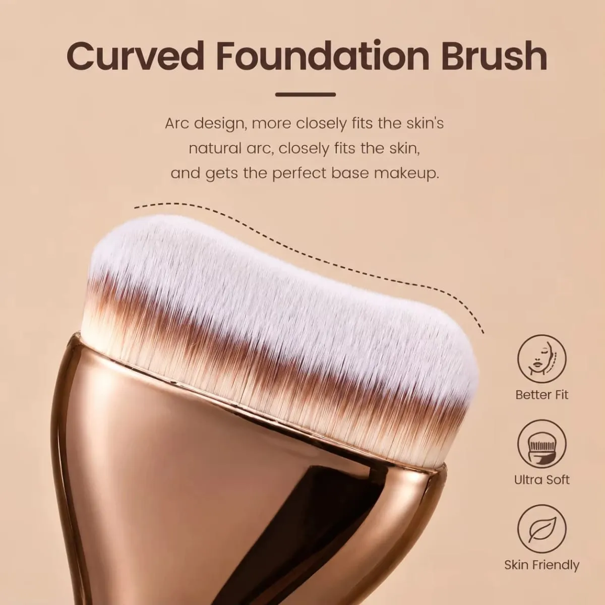 6/9pcs Multi-Functional Makeup Tool Set Includes Foundation Brush Face Brush Powder Brush Blush Brush Concealer Brush Cont