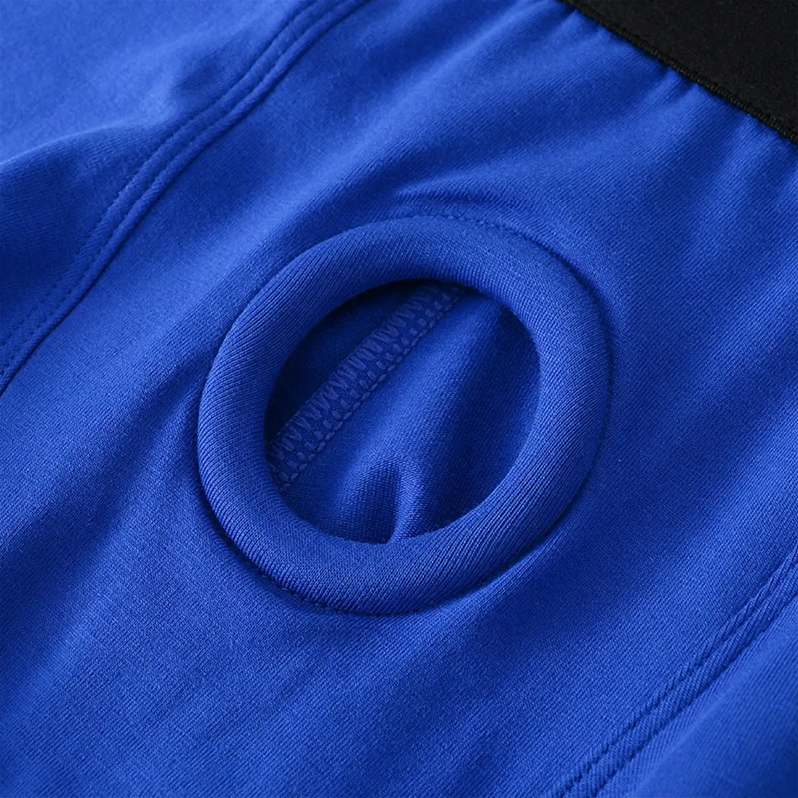 Mens Cotton Underwear Soft Open Pouch Hole Boxer Shorts Cock Ring Silicone Ring Sexy Boxer Briefs Erotic Panties Trunks Stretchy — image 4