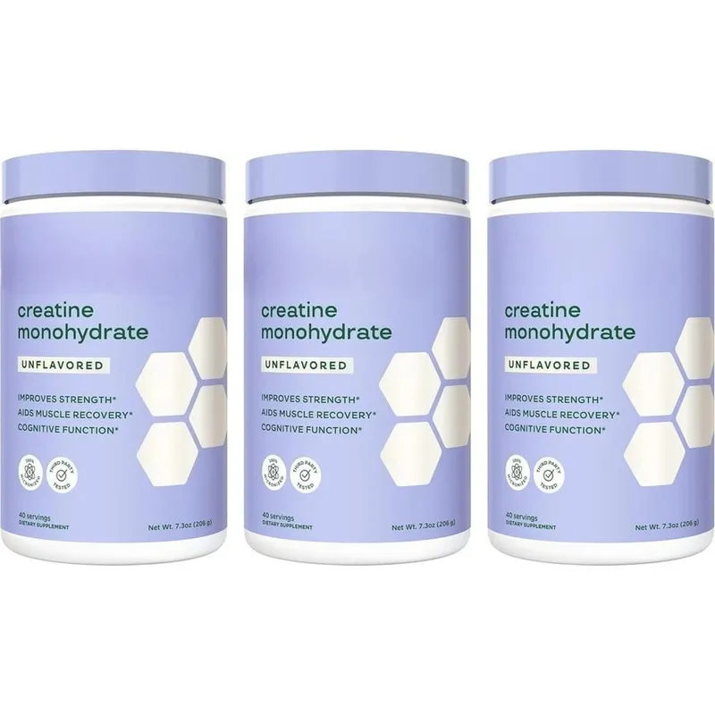 Creatine Monohydrate Powder 100% Micronized Improves Strength Supports Muscle Recovery and Cognitive Function 206g 40 Servings