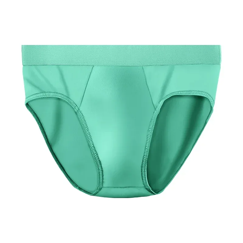 3PCS men's ice - silk underwear. Thin - style for summer, with U - convex briefs. Breathable, solid - colored shorts — image 7