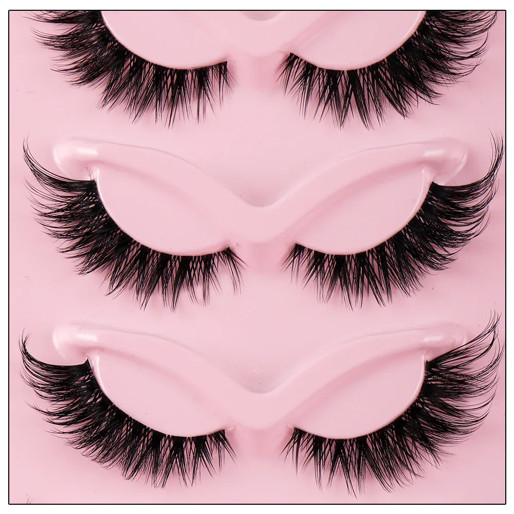 5 Pairs Cat Eye False Eyelashes Faux Mink Natural Long Manga Lashes Winged Elongated Outer Corner Fake Eyelashes Daily Makeup — image 3
