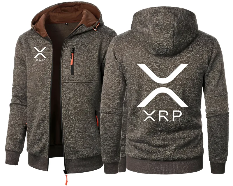 Cryptocurrency Ripple XRP Herenhoodies Jacquard Sweatshirt Rits Sweatshirt met capuchon Herenkleding Sportkleding Casual jas — image 4