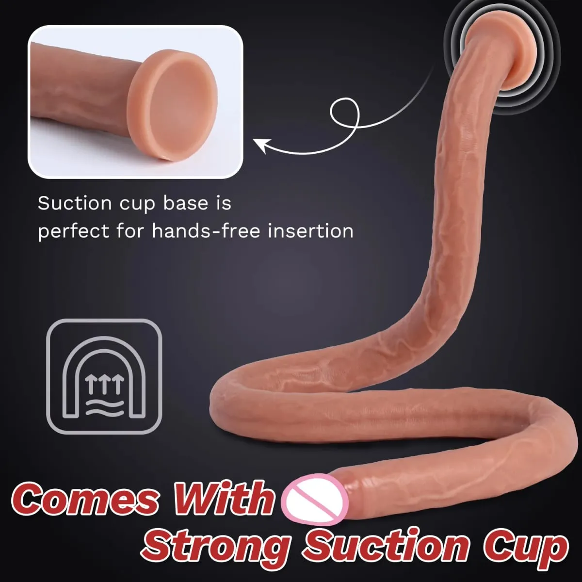 Extra Long Realistic Dildos G Spot Stimulation Deep Touch Penis Vagina Anal Dildo Dick Adult Sex Toys for Women Men Butt Plug — image 4