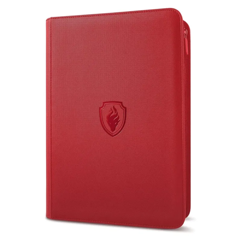 Pasta de cartão com zíper de 9 bolsos 360 porta-cartões de negociação livro premium capa pu pasta com zíper para cartões cartão de carregamento lateral durável — image 14
