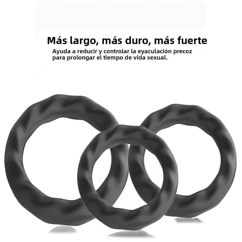 Silicone Penis Ring Ejaculation Delay Cock Rings Dick Erection Cockring Male Chastity Adult Sex Toys For Men Lock Sperm Trainer — image 3