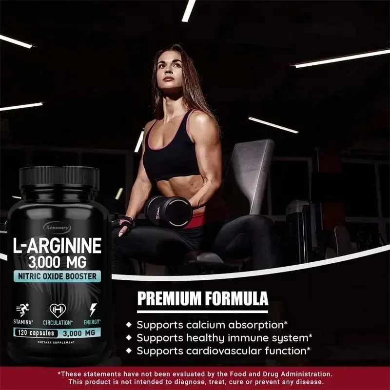 Suplemen L-Arginine Meningkatkan Daya Tahan -Peningkatan untuk Kekuatan Tenaga Sokongan Vaskular dan Daya Tahan Semasa Bersenam | Mas otot
