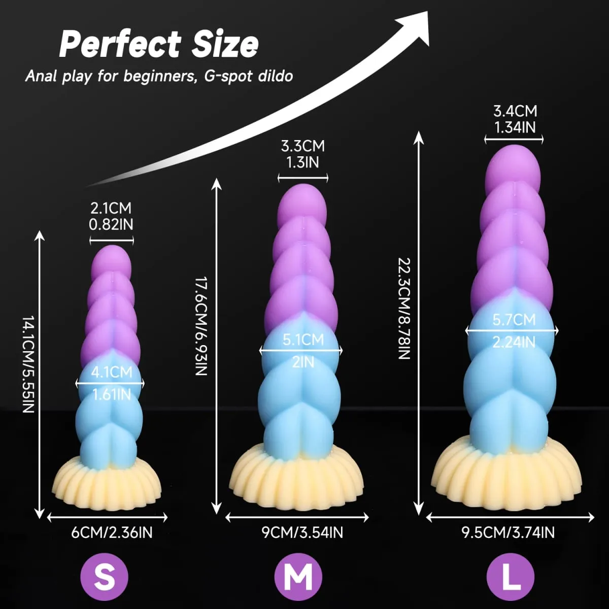 Fantasy Anal Plug Dildos Prostate Clit G-Point Stimualor Vagina Massage Butt Plug Soft Silicone Adult Sex Toys for Women and Men — image 2