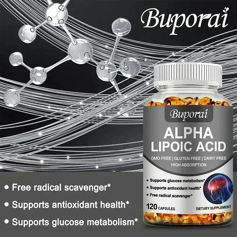 Alpha Lipoic Acid 600mg - Powerful Antioxidants Skin Care Protecting Liver Brain and Nerve Health Energy Metabolism — image 4