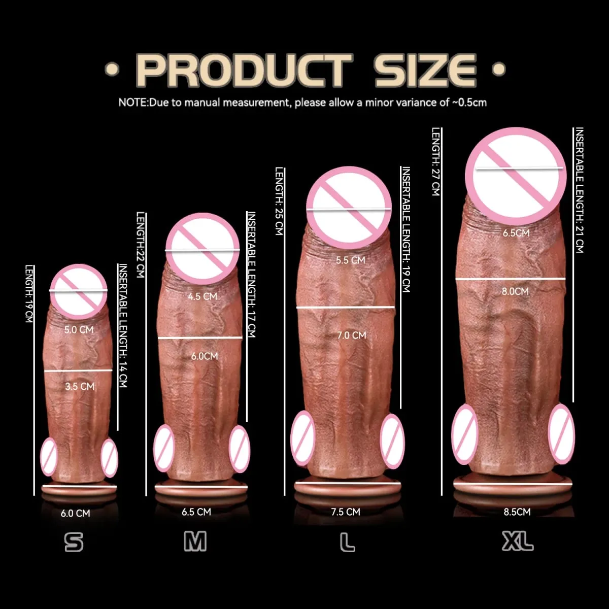 Realistic Dildo Lifelike Skin Texture Firm Core Design Ultimate Satisfaction Adult Toy — image 5