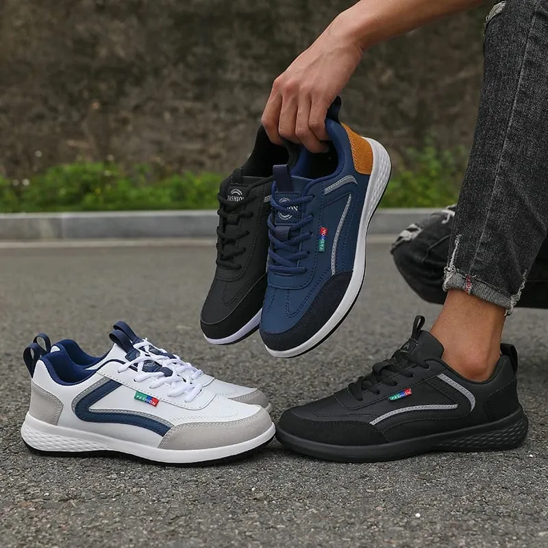 Couro do plutônio sapatos masculinos tênis verão moda respirável italiano tênis de corrida italiano respirável lazer masculino tênis casuais