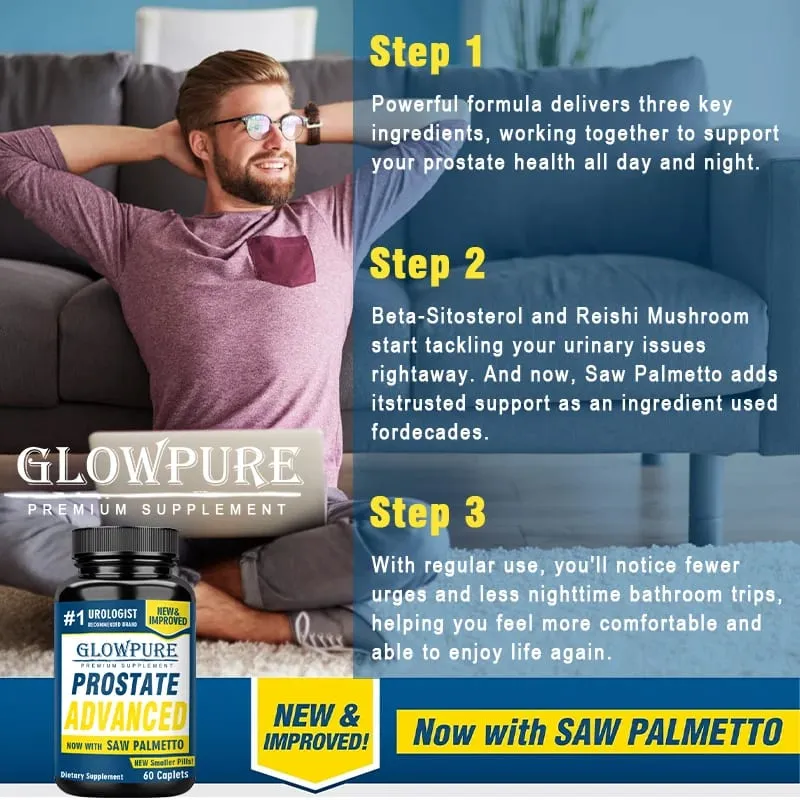 Saw Palmetto Prostate Supplement for Men - Supports Bladder Urinary & Prostate Health with Beta-Sitosterol Reishi Vitamin D