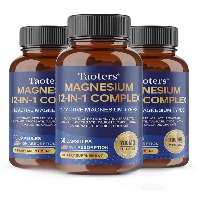 Magnesium 12-IN-1 Complex - Supports Heart and Bone Health Aids Relaxation Improves Muscle Strength and Boosts Immunity