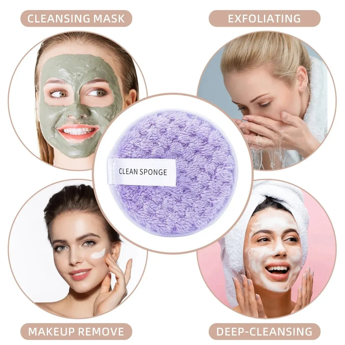 Makeup Brushes and Sponges Set Purple Makeup Puff Beauty Egg Headband Wristband Remover Kit Makeup Tool Gift 20-28pcs — image 4