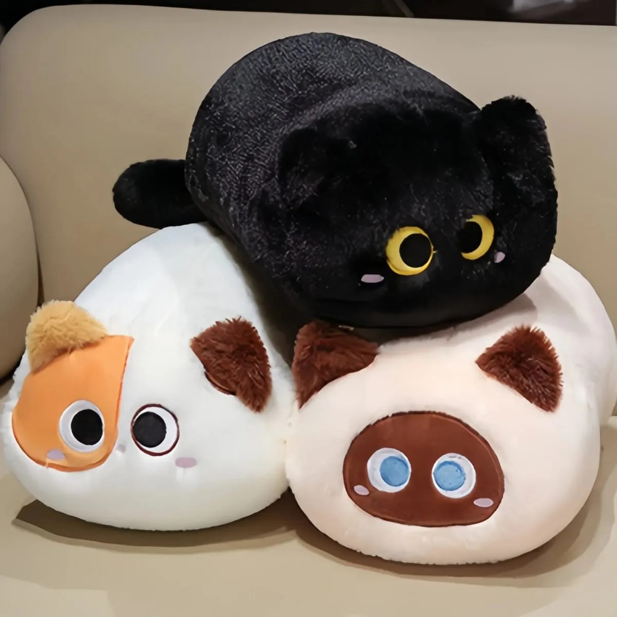 33cm Cat Plush Cushion Adorably Cat Stuffed Pillow Kawaii Throw Pillow Home Decor Toys Soft Sofa Cushion Creative Birthday Gift