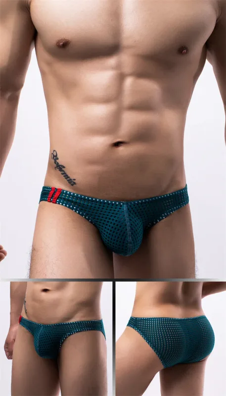 Slip da uomo Estate Traspirante Fori Intimo U Convesso Sottile Vita bassa Slip intimo da uomo Slip Mutande Calzoncillos