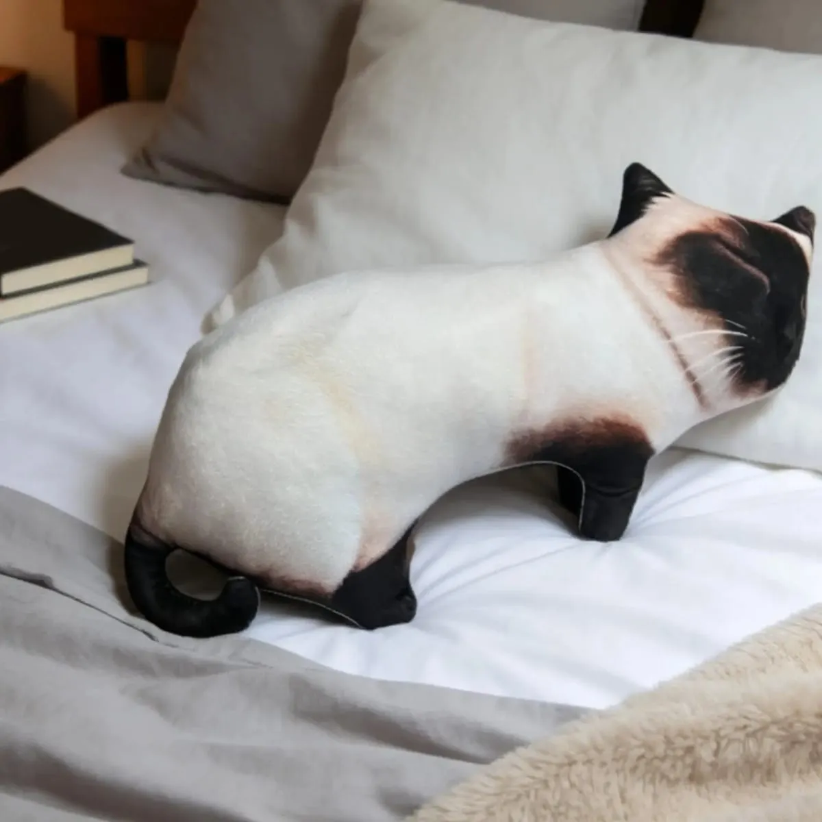 Realistic Cat Pillow 60cm Soft Plush Animal Cushion Decor Decorative Throw Pillow for Kids Adults Apartment Nursery Sofa Couch — image 6