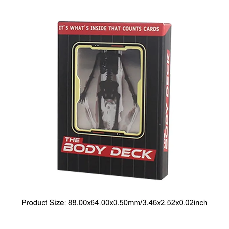 The Body Deck Cards Reusable 3D Image Educational Cards Multi-Purpose Body Transparent Playing Cards for Friend Gifts