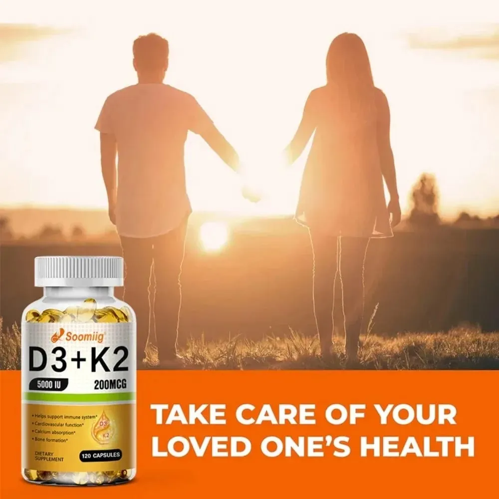 Vitamin D3 K2 - Vitamin D3 5000 Iu & K2 As MK-7 200 Mcg - with Magnesium Zinc Immune & Mood Support for Bone & Teeth Health — image 6