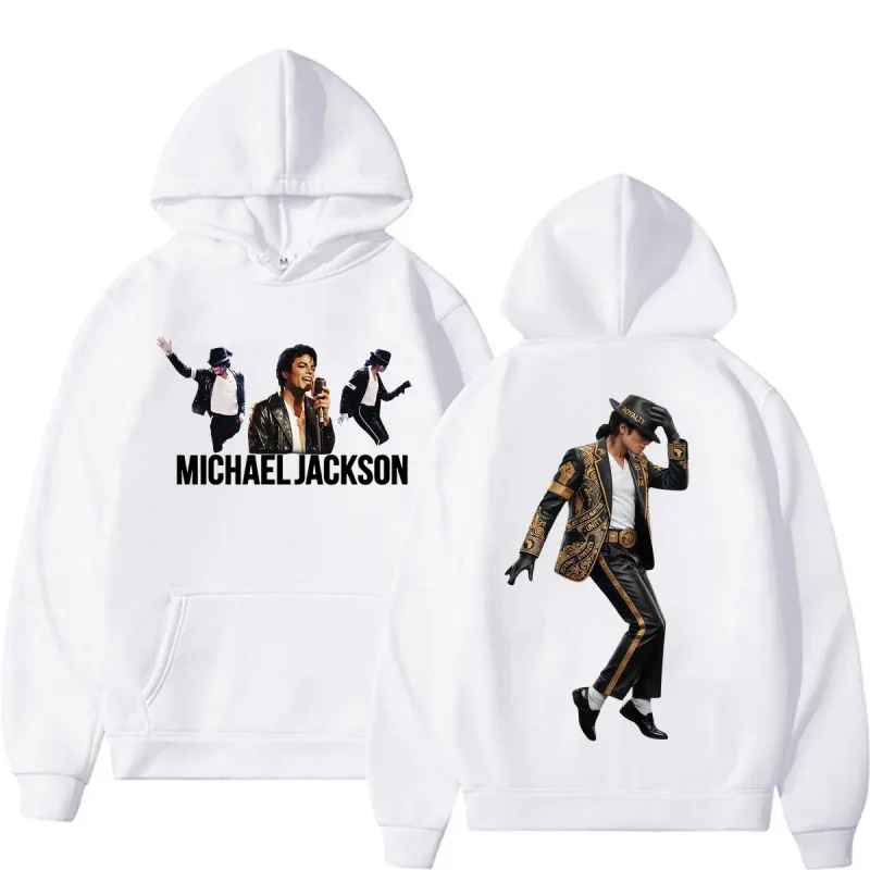 Michael Jackson King of Pop Music Fan Hoodies Men's Casual Fleece Bodywarmer Sweatshirts Fashion High Street Oversized Pullovers — image 5