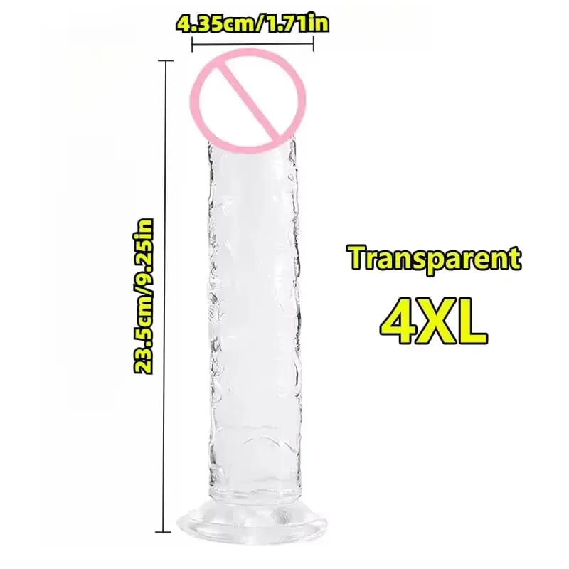 Super Cheap 7 Sizes 5 Colors Realistic Soft Jelly Dildo Suction Cup Adult Sex Toy for Women and Men Vaginal and Anal Masturbator — image 10