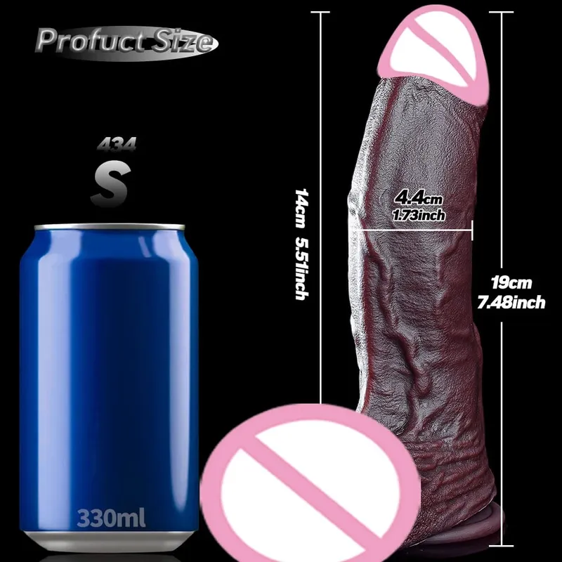 Ρεαλιστικό μαλακό Big Dildo XXL πορνό Τεράστιο παχύ ψεύτικο πέος διπλό κόκορας σιλικόνης γυναίκα άνδρας αυνανισμός βεντούζα παιχνίδια πρωκτικού σεξ — image 8