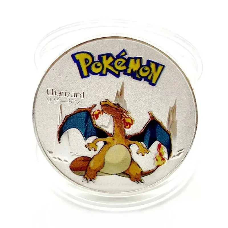 포켓몬 금화 피카추 애니메이션 기념 동전 Charizard 황금 둥근 금속 동전 장난감 — image 14