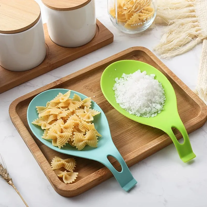 Silicone Spoon Rest Spatula Holder Heat Resistant Utensil Placemat Tray Kitchen Tools — image 3