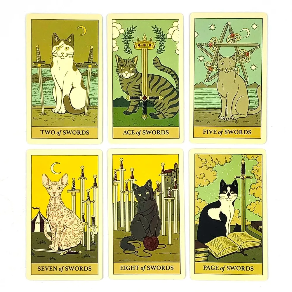 Hot-selling Tarot Cards A 78 Card Deck Unique Cards For Cat Lovers and Tarot Enthusiasts Cute Cards Game New Year Gifts — image 4