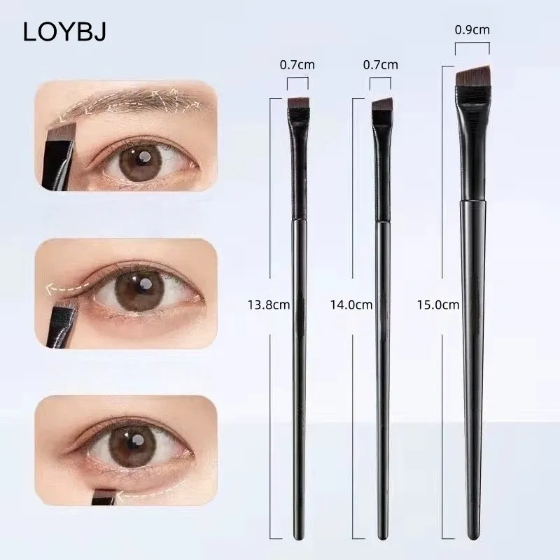 3/6/9/15/30PCS Ultra Thin Blade Eyeliner Brush Set Fine Angle Flat Eyebrow Brush Under The Eyes Flat Head Precise Detail Brushes — image 2