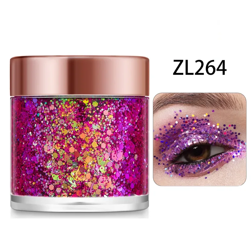 Chameleon Glitter Gel Sequins for Eye & Body Hair Makeup Bright Pearl Sequins Shimmer Face Shiny Decorations DIY Art & Parties