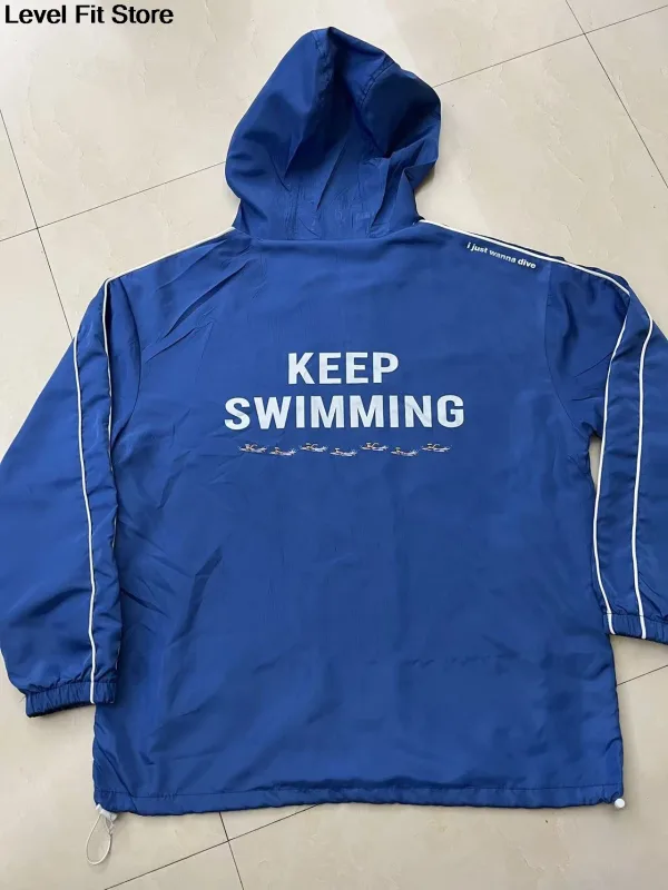 Zipper Hoodie Keep Swimming Jacket Keep Swimming Hoodie Sweater Sweatshirt — image 4