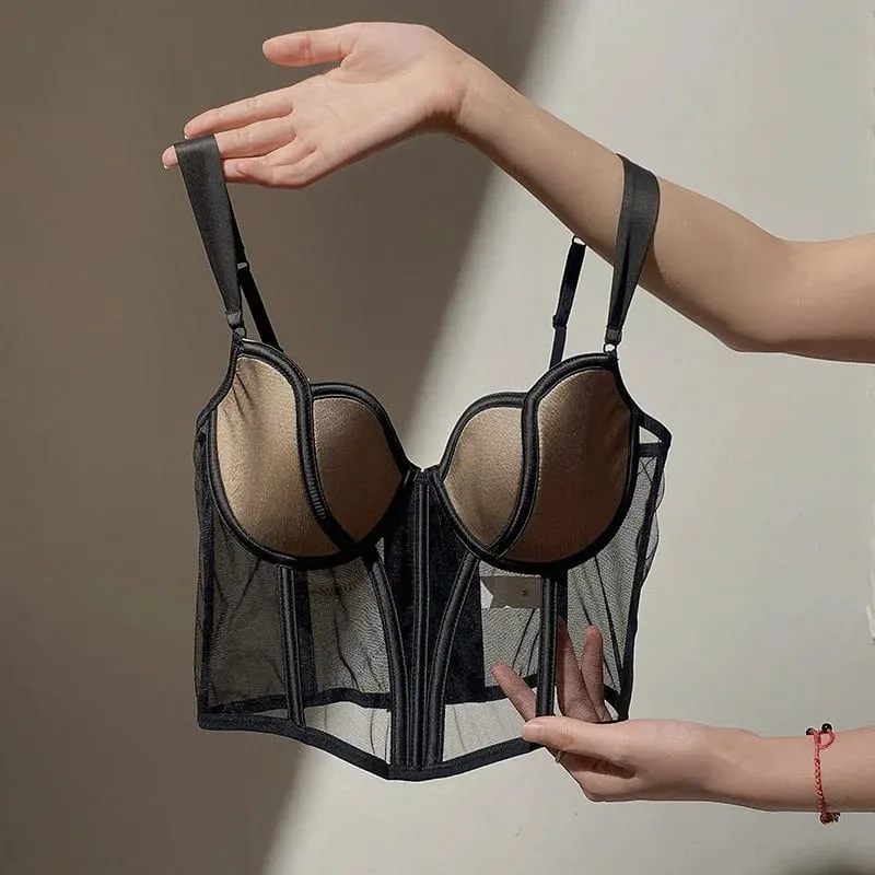 Hot Sale French Style Vest Bra Women Soft Underwire Thin Anti-Sagging Lift Support Small Bust Comfort Intimates